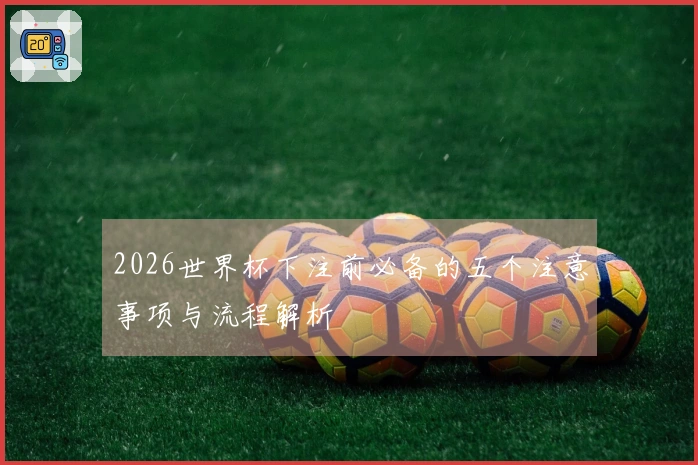 2026世界杯下注前必备的五个注意事项与流程解析
